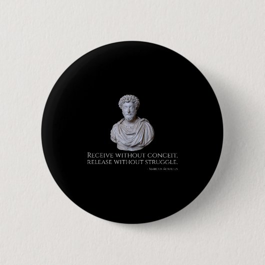 Marcus Aurelius - Oude Rome Stoïcijnse filosofie Q Ronde Button 5,7 Cm (Voorkant)