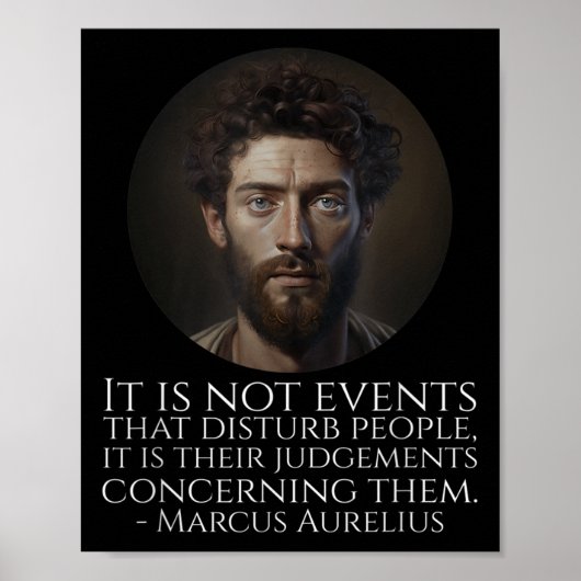 Marcus Aurelius - Oude Romeinse stoïcijnse filosof Poster (Voorkant)