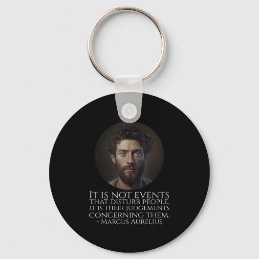 Marcus Aurelius - Oude Romeinse stoïcijnse filosof Sleutelhanger (Voorkant)