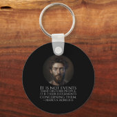 Marcus Aurelius - Oude Romeinse stoïcijnse filosof Sleutelhanger (Voorkant)