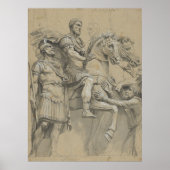  Marcus Aurelius over Horseback Illustratie Poster (Voorkant)