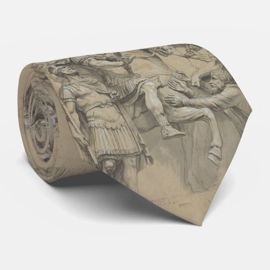 Marcus Aurelius over Horseback Illustratie Stropdas (Opgerold)