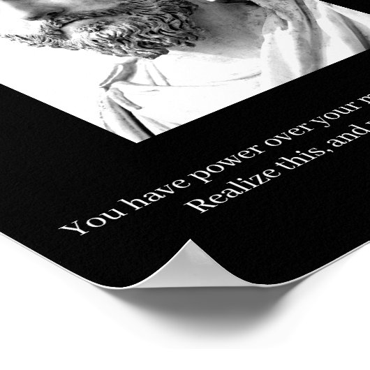 Marcus Aurelius Poster - zwart/wit (Hoek)