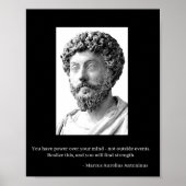Marcus Aurelius Poster - zwart/wit (Voorkant)