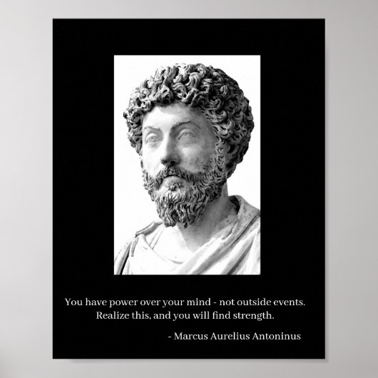 Marcus Aurelius Poster - zwart/wit (Voorkant)