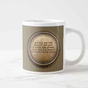 Marcus Aurelius Quote Dwell over de schoonheid van Grote Koffiekop