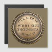 Marcus Aurelius Quote Ons Leven is wat onze .... (Voorkant / Achterkant)