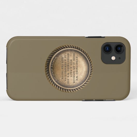 Marcus Aurelius Quote Opinionated Coin Case-Mate iPhone Case (Achterkant (horizontaal))