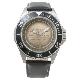 Marcus Aurelius Quote Opinionated Coin Horloge