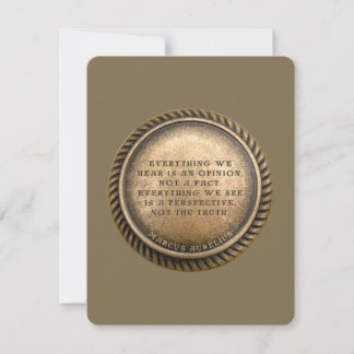 Marcus Aurelius Quote Opinionated Coin Notitiekaartje