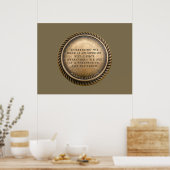 Marcus Aurelius Quote Opinionated Coin Poster (Keuken)