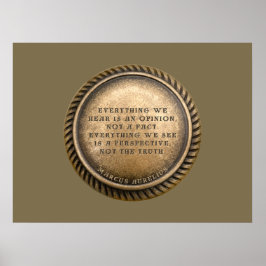 Marcus Aurelius Quote Opinionated Coin Poster