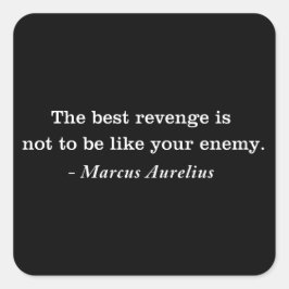 Marcus Aurelius Revenge Stoic Quote T-shirt Vierkante Sticker