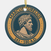 Marcus Aurelius Roman Emperor Illustration Badge Keramisch Ornament (Voorkant)