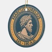 Marcus Aurelius Romeinse keizer Illustratie Badge Keramisch Ornament (Links)