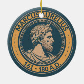 Marcus Aurelius Romeinse keizer Illustratie Badge Keramisch Ornament (Achterkant)