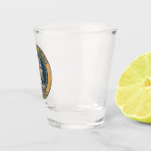 Marcus Aurelius Romeinse keizer Illustratie Badge Shot Glas (Rechts)