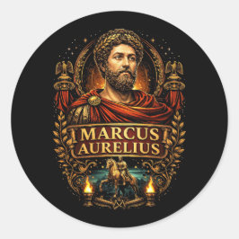 Marcus Aurelius Ronde Sticker