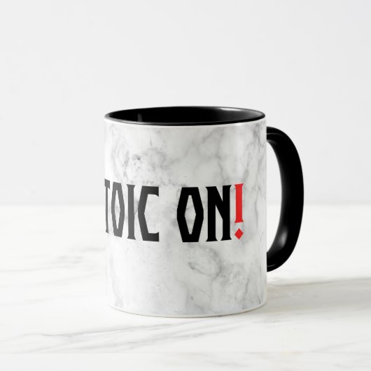 Marcus Aurelius - Stoic aan! Mok (Voorkant rechts)