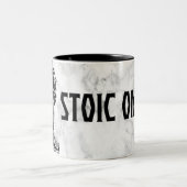 Marcus Aurelius - Stoic aan! Tweekleurige Koffiemok (Center)