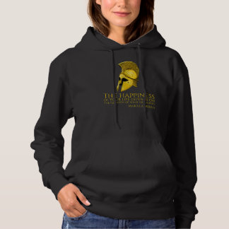 Marcus Aurelius Stoic citaat over geluk Romeinse P Hoodie