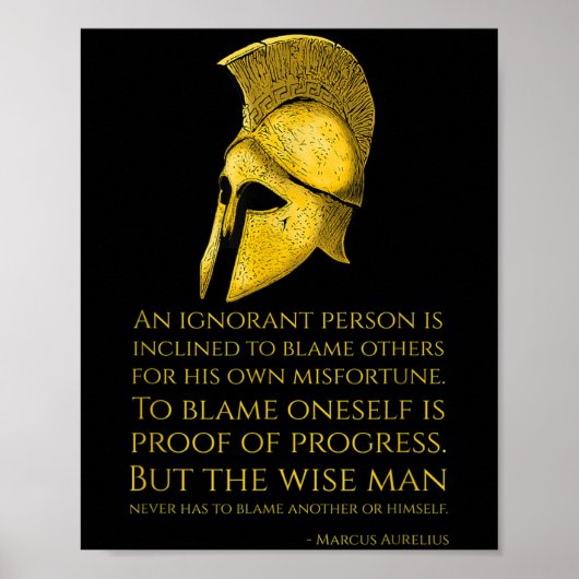 Marcus Aurelius Stoïcijns Filosofie Quote - Roman Poster (Voorkant)