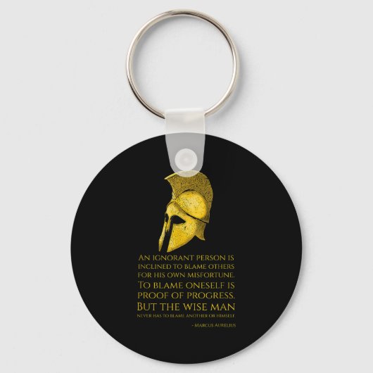 Marcus Aurelius Stoïcijns Filosofie Quote - Roman Sleutelhanger (Voorkant)
