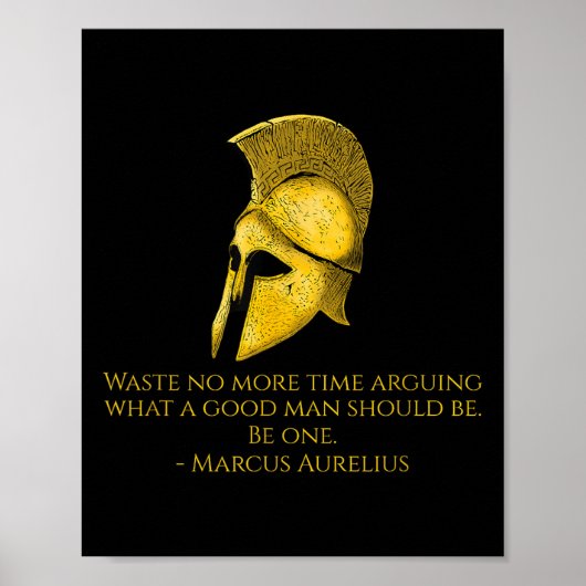 Marcus Aurelius - Stoïcijnse filosofie citaat over Poster (Voorkant)