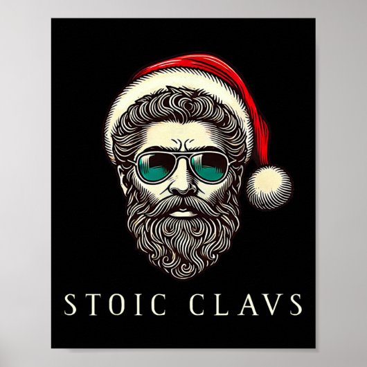 Marcus Aurelius Stoïcijnse Kerstman Stoïcisme Grap Poster (Voorkant)