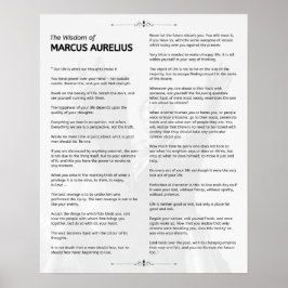 Marcus Aurelius Stoïcijnse meditaties. De Wijsheid Poster