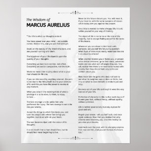 Marcus Aurelius Stoïcijnse meditaties. De Wijsheid Poster