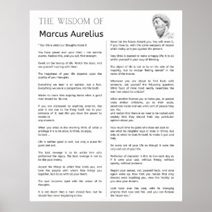 Marcus Aurelius Stoïcijnse meditaties. De Wijsheid Poster