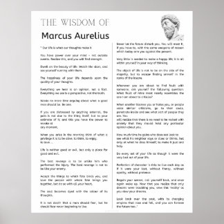Marcus Aurelius Stoïcijnse meditaties. De Wijsheid Poster