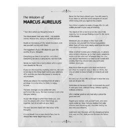 Marcus Aurelius Stoïcijnse meditaties. Glossy post Perfect Poster