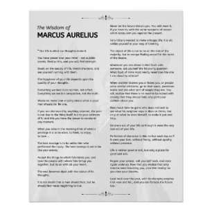 Marcus Aurelius Stoïcijnse meditaties. Glossy post Perfect Poster