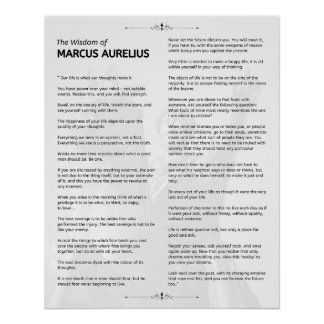 Marcus Aurelius Stoïcijnse meditaties. Glossy post Perfect Poster