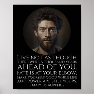 Marcus Aurelius Stoïcisme - Romeinse stoïcijnse fi Poster