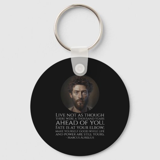 Marcus Aurelius Stoïcisme - Romeinse stoïcijnse fi Sleutelhanger (Voorkant)