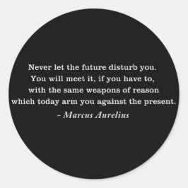 Marcus Aurelius Toekomst Stoïcisme Quote Ronde Sticker