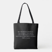 Marcus Aurelius Toekomst Stoïcisme Quote Tote Bag (Achterkant)