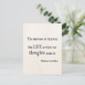 Marcus Aurelius Universe Change Life Quote Briefkaart (Staand voorkant)