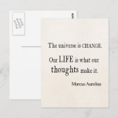 Marcus Aurelius Universe Change Life Quote Briefkaart (Voorkant / Achterkant)