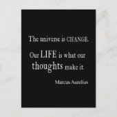 Marcus Aurelius Universe Change Life Quote Briefkaart (Voorkant)