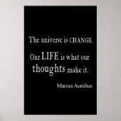  Marcus Aurelius Universe Change Life Quote Poster (Voorkant)