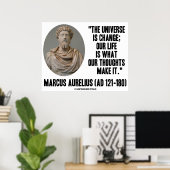 Marcus Aurelius universum is veranderingsgedachten Poster (Thuiskantoor)