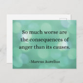 Marcus Aurelius: Verover woede en vind innerlijke Briefkaart (Voorkant / Achterkant)