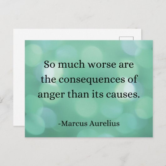 Marcus Aurelius: Verover woede en vind innerlijke  Briefkaart (Voorkant / Achterkant)