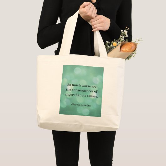 Marcus Aurelius: Verover woede en vind innerlijke Grote Tote Bag (Voorkant (product))