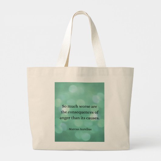 Marcus Aurelius: Verover woede en vind innerlijke Grote Tote Bag (Achterkant)