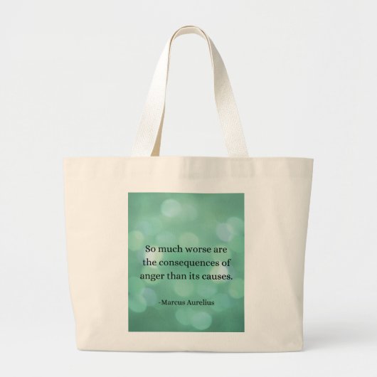 Marcus Aurelius: Verover woede en vind innerlijke Grote Tote Bag (Voorkant)